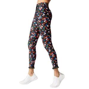 THE UPSIDE Royal Garden Floral Midi yoga Leggings Pants Size 6 small
